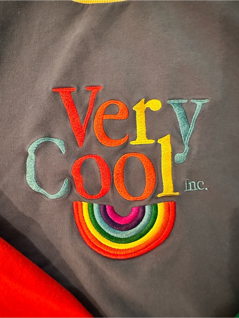Cool Shirtz Very Cool Colorblock Rainbow Sweatshirt Size S - Picture 3 of 7